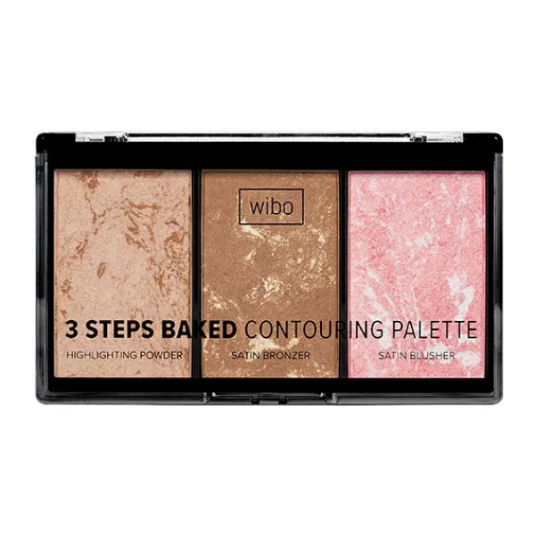 WIBO Contorno Maquillaje|Contouring<3 Steps Baked Contouring Palette
