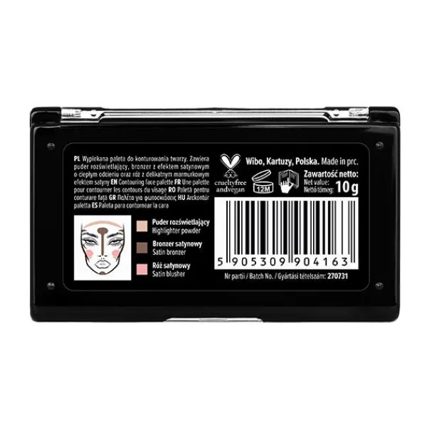 WIBO Contorno Maquillaje|Contouring<3 Steps Baked Contouring Palette