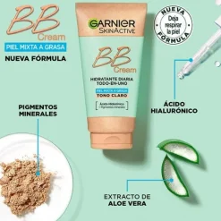 GARNIER Bb Cream|Hidratación<BB Cream Piel Mixta A Grasa SPF20