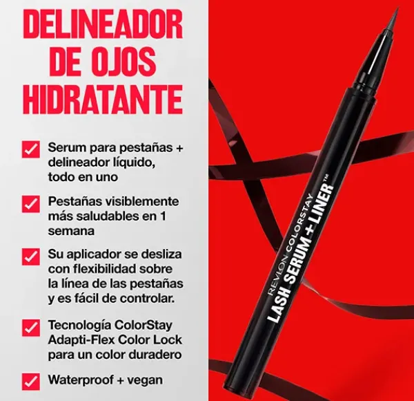 Hot Colorstay Lash Serum + Liner Delineadores De Ojos