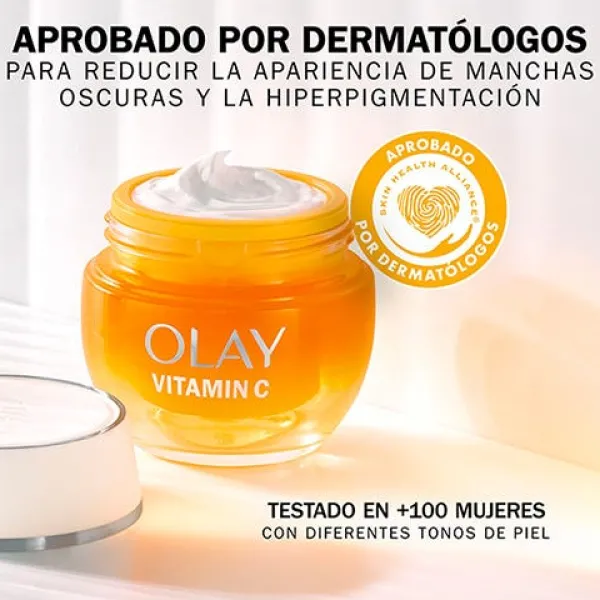 OLAY Hidratación|Vitamina C<Crema Día Vitamin C + Aha 24