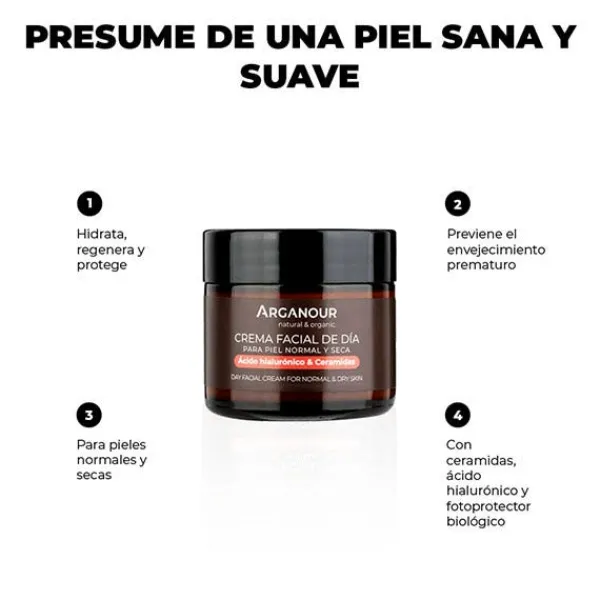 ARGANOUR Hidratantes Faciales|Cosmética Marroquí<Crema De Día Antiedad SPF15 De Argàn