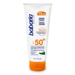 BABARIA Hidratantes Faciales|Spf 50 - 100<Crema Solar Facial Aloe Vera SPF50+ Protección Muy Alta
