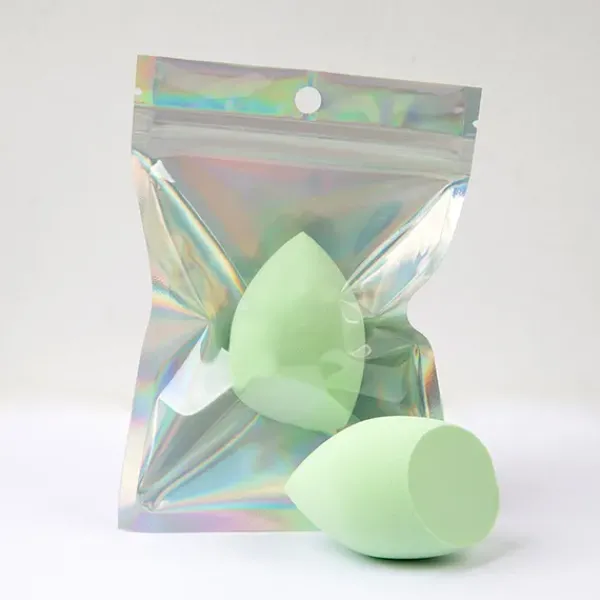 New Esponja Biselada Verde Esponjas De Maquillaje