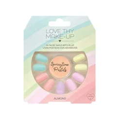 LOVE THY MAKE-UP Uñas Postizas<False Nails - Almond, Springtime Pastels