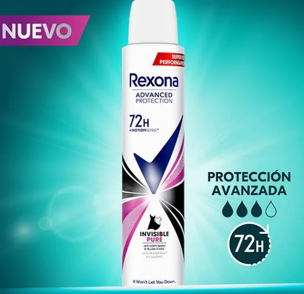 REXONA Hidratantes Faciales|Antitranspirantes<Invisible Pure