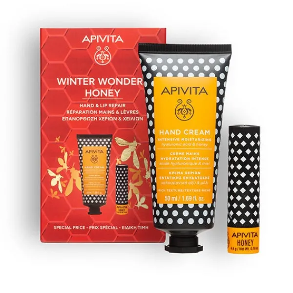 APIVITA Bálsamos Labiales|Manos<Pack Winter Wonder Honey
