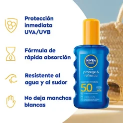 NIVEA Hidratantes Faciales|Spf 50 - 100<Protege & Refresca Spray Solar Spf 50