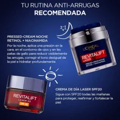 L'OREAL PARIS Antiedad|Hidratantes Faciales<Revitalift Laser Pressed-Cream Noche